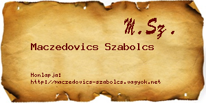 Maczedovics Szabolcs névjegykártya